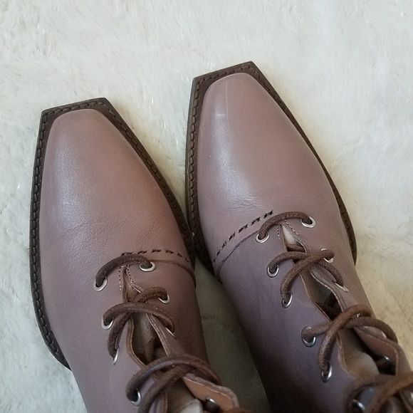 Free People We The Free Canyon Lace Up Boots in River Stone - Picture 8 of 10